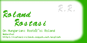 roland rostasi business card